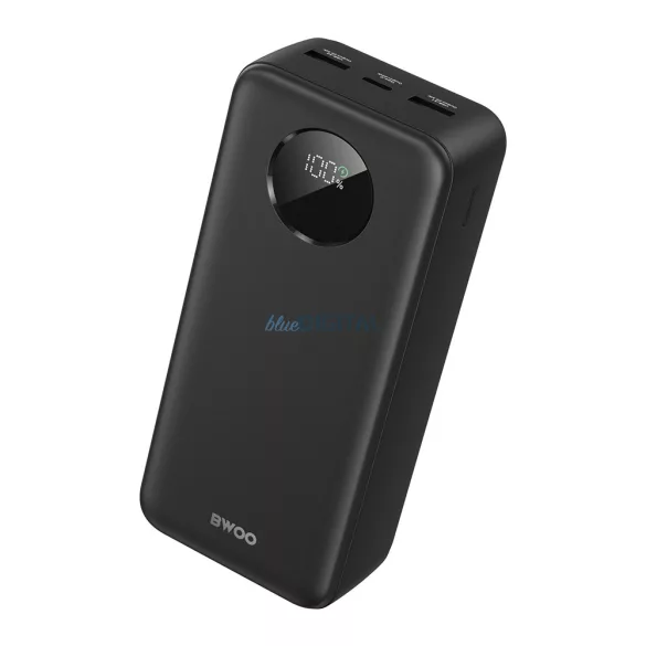 BWOO BO-P64 30000mAh 22.5W Powerbank - Fekete
