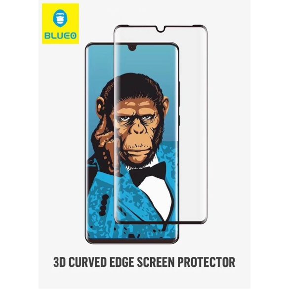 Huawei P40 Pro Blueo 3D Corning Gorilla (Full Ragasztós) Üvegfólia + Konzol - Átlátszó