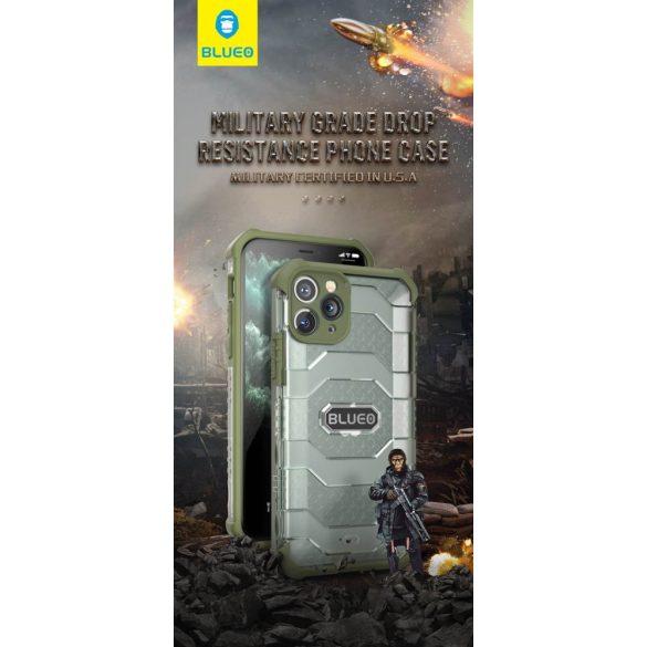 Apple iPhone 11 Pro Blueo Military Hátlap - Khaki