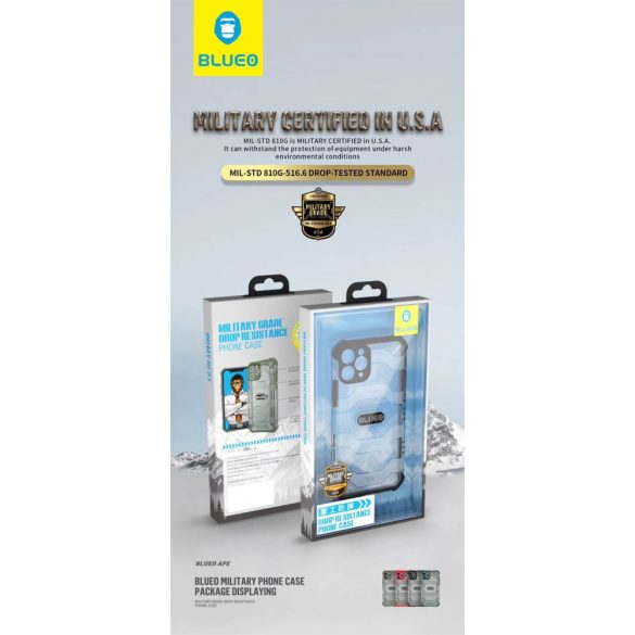 Samsung Note 20 Blueo Military Hátlap - Fekete