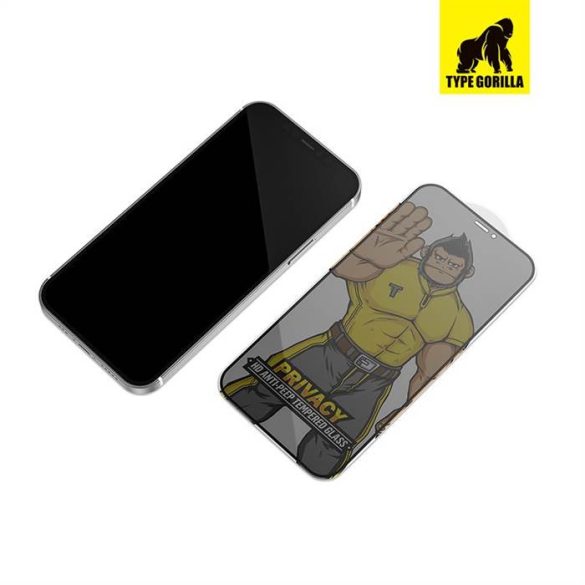 Apple iPhone 12 Pro Max TG Privacy 2.5D Üvegfólia - Fekete