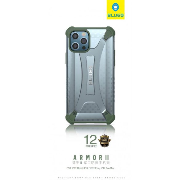 Apple iPhone 12 Mini Blueo Military Armor 2 Hátlap - Khaki