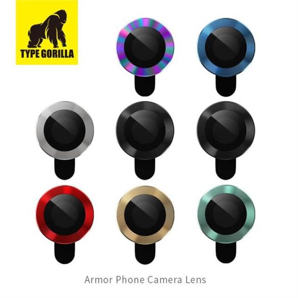 Apple iPhone 11/12 Mini/12 TG Armor 3D Kameravédő Üvegfólia - Zöld