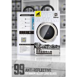   Apple iPhone 15 Pro/15 Pro Max/16 Pro/16 Pro Max TG AR Titanium 3D Kameravédő Üvegfólia - Ezüst Titán