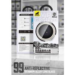   Apple iPhone 15 Pro/15 Pro Max/16 Pro/16 Pro Max TG AR Titanium 3D Kameravédő Üvegfólia - Fekete Titán