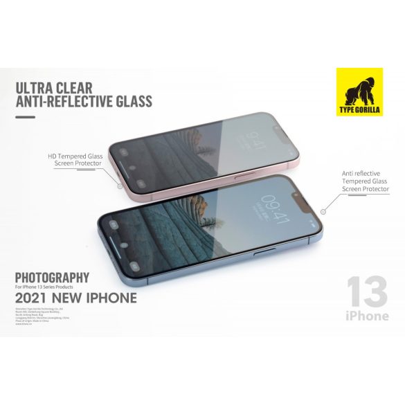 Apple iPhone 13 Mini TG Anti-Reflective 2.5D Üvegfólia - Fekete