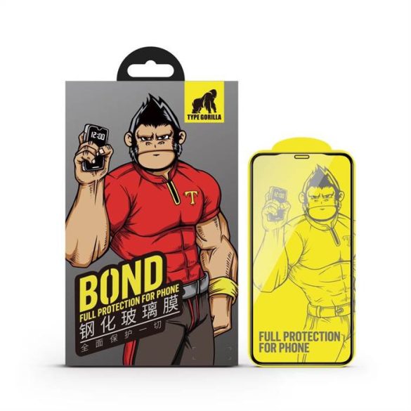 Apple iPhone XR/11 TG Bond 2.5D Silk Full Üvegfólia - Fekete