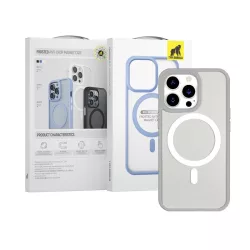   Apple iPhone 14 Pro TG Frosted Anti-Drop Magsafe Hátlap - Szürke