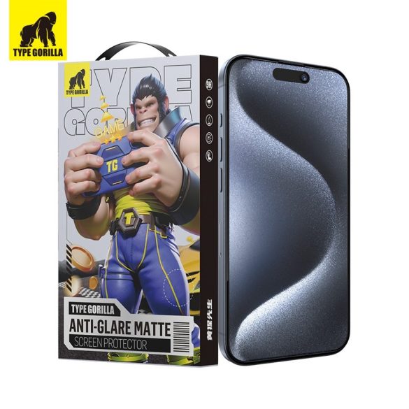 Apple iPhone 14 Pro TG ESD Anti-Glare 2.5D Full Üvegfólia - Fekete