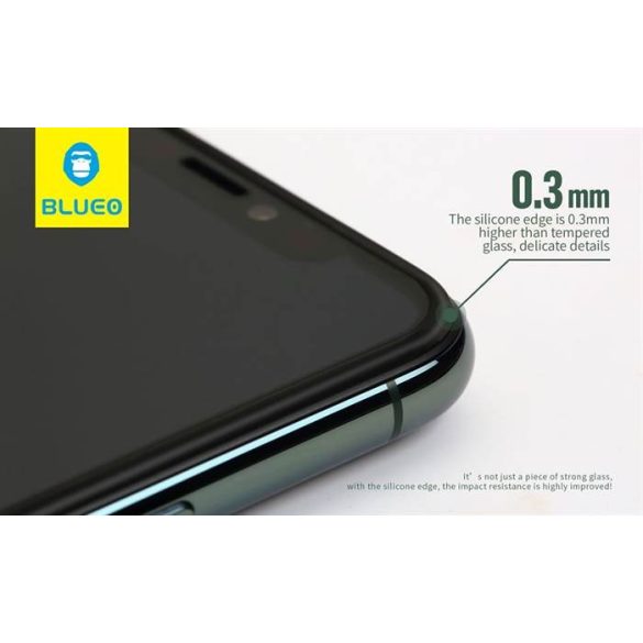 Apple iPhone X/XS/11 Pro Blueo Armor Silicon Edge 3D Üvegfólia - Fekete