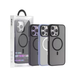   Apple iPhone 14 Pro Max TG Skin Friendly Drop Magsafe Hátlap - Fekete tok