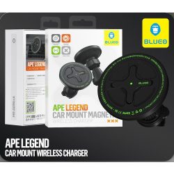   Blueo Ape Legend MagSafe Autós Töltő és Mágneses Tartó - Fekete