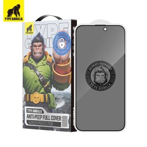 Apple iPhone 15 Plus/16 Plus TG Privacy 2.5D Full Üvegfólia - Fekete