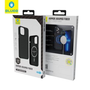 Samsung S24 Blueo Armor Aramid Fiber Hátlap - Fekete