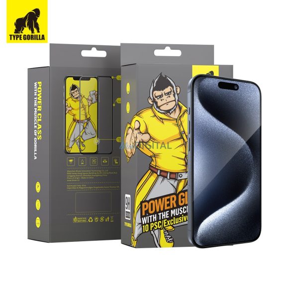 Apple iPhone XR/11 TG ESD Anti-Static 10 Darabos 2.5D Full Üvegfólia - Fekete