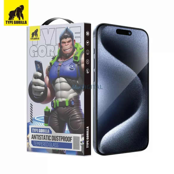 Honor 70 Lite 5G/Xiaomi Redmi 10 5G/Redmi Note 11E 5G TG ESD Anti-Static 5 Darabos 2.5D Full Üvegfólia - Fekete