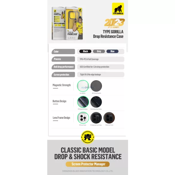 Apple iPhone 17 Air TG Anti-Drop Hátlap - Fekete