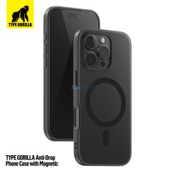   Apple iPhone 17 TG Frosted Anti-Drop Magsafe Hátlap - Fekete