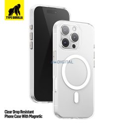   Apple iPhone 17 TG Crystal Drop Magsafe Hátlap - Átlátszó