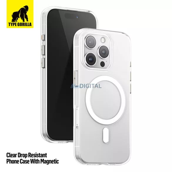 Apple iPhone 17 Air TG Crystal Drop Magsafe Hátlap - Átlátszó