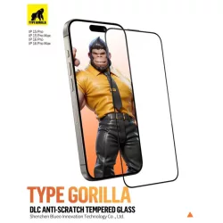   Apple iPhone 16 Pro/17/17 Pro TG Diamond Like Carbon (DLC) 2.5D Üvegfólia - Fekete