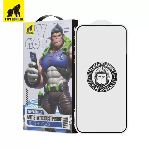 Apple iPhone 16 Pro/17/17 Pro TG ESD Anti-Static 2.5D Full Üvegfólia - Fekete