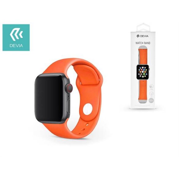 Apple iWatch Devia Delux Sport 42/44mm Óraszíj - Narancssárga