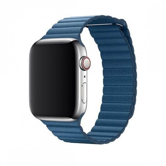 Apple iWatch Devia Elegant Leather Loop 38/40mm óraszíj - Kék