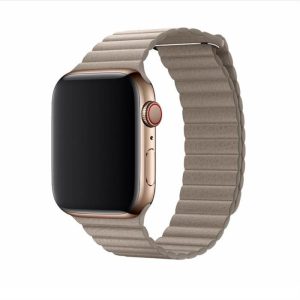 Apple iWatch Devia Elegant Leather Loop 42/44mm óraszíj - Bézs