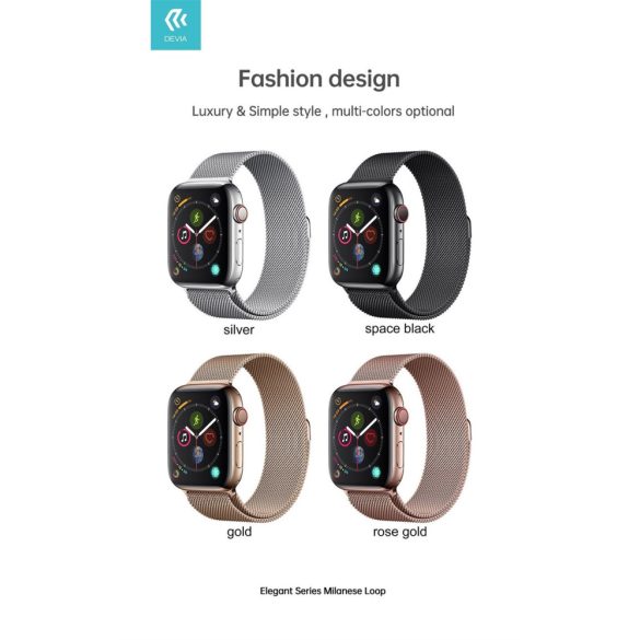 Apple iWatch Devia Elegant Milanese 38/40mm óraszíj - Rose Gold