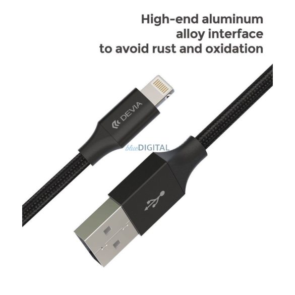 DEVIA EC303 Gracious 2.4A USB Type-C 1M Adatkábel - Fekete