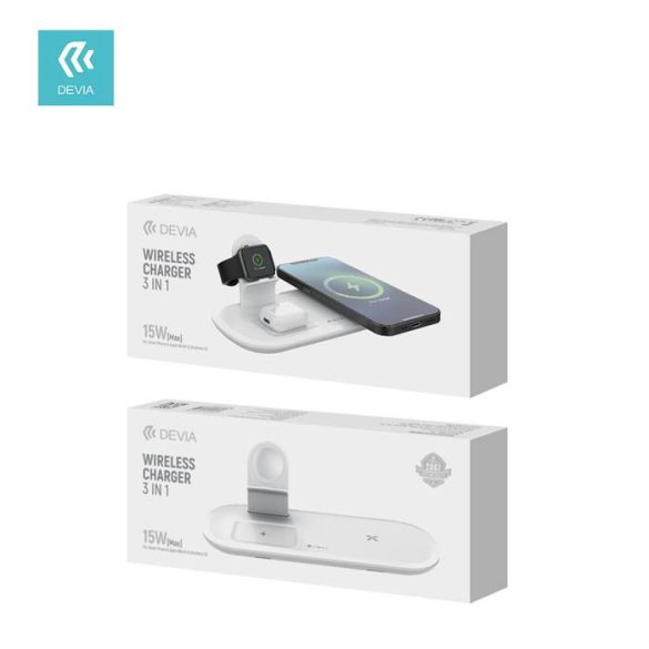 Devia 3in1 18W Wireless Töltő - Fehér