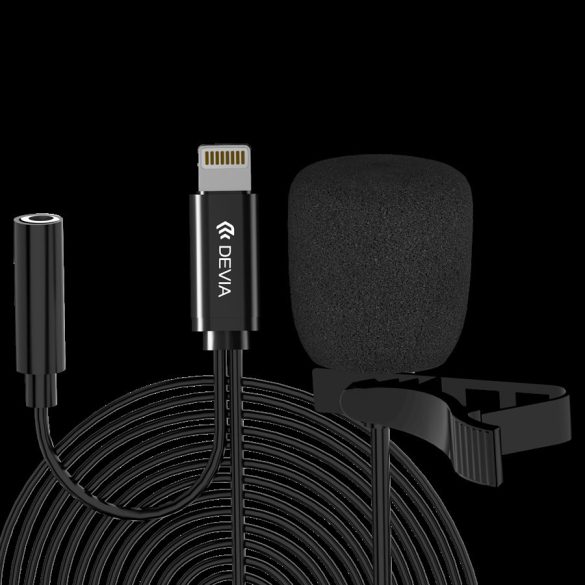 DEVIA EM065 Smart USB Lightning Audió Mikrofon - Fekete