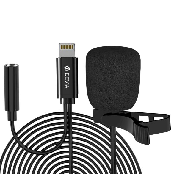 DEVIA EM065 Smart USB Lightning Audió Mikrofon - Fekete