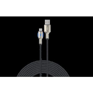 DEVIA EC313 Mars Zinc Aloy 2.1A USB Type-C 1.5M Adatkábel - Fekete