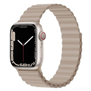 Apple iWatch Devia Delux Sport 3 Silicone Magnet 38/40/41mm Óraszíj - Khaki