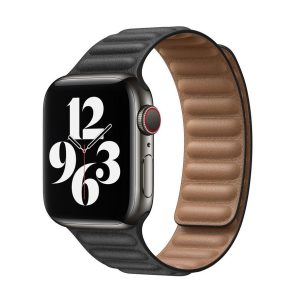 Apple iWatch Devia Elegant Leather Two-Tone 38/40/41mm óraszíj - Fekete