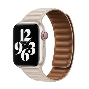 Apple iWatch Devia Elegant Leather Two-Tone 38/40/41mm óraszíj - Bézs