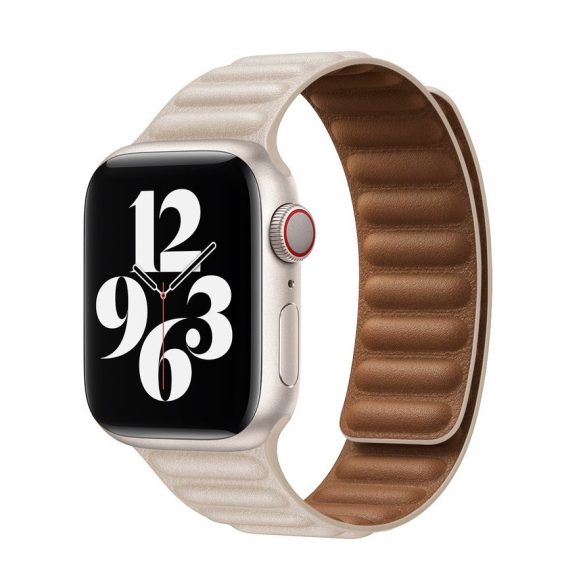 Apple iWatch Devia Elegant Leather Two-Tone 38/40/41mm óraszíj - Bézs