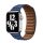 Apple iWatch Devia Elegant Leather Two-Tone 38/40/41mm óraszíj - Sötétkék