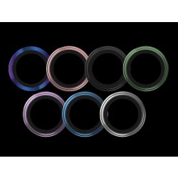   Apple iPhone 14/14 Plus Devia Peak 3D Fém Kamera Védő Üvegfólia - Titán