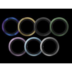   Apple iPhone 14 Pro/14 Pro Max Devia Peak 3D Fém Kamera Védő Üvegfólia - Ezüst