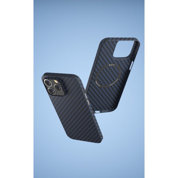 Apple iPhone 14 Devia Carbon Fiber Magsafe Ultra Slim Hátlap - Fekete