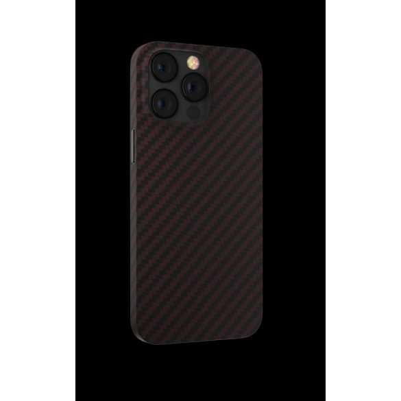 Apple iPhone 14 Pro Devia Carbon Fiber Magsafe Ultra Slim Hátlap - Piros