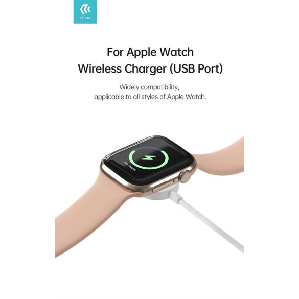 DEVIA EA398 Kintone USB-A Magnetic Wireless Apple iWatch Töltő - Fehér