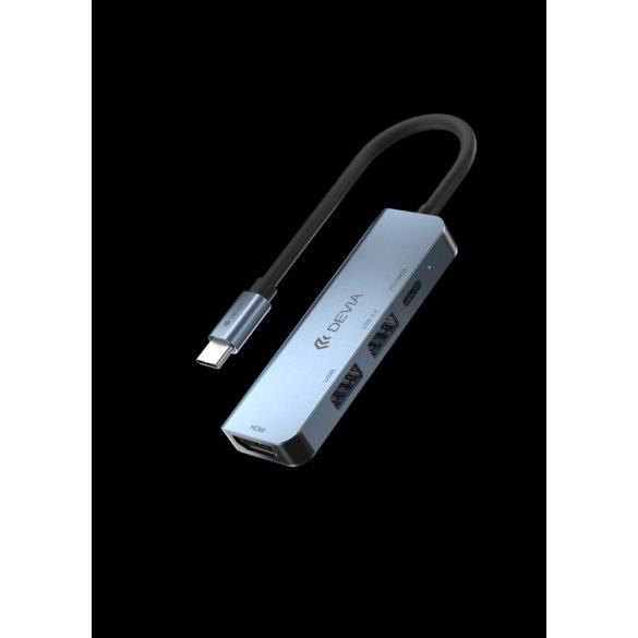 Devia EC136 Leopard USB Type-C 3.1/HDMI 4in1 Multi HUB Adapter - Grafit