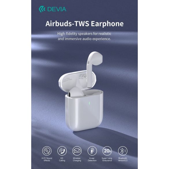 Devia Airbuds TWS Bluetooth 5.2 Headset - Fehér