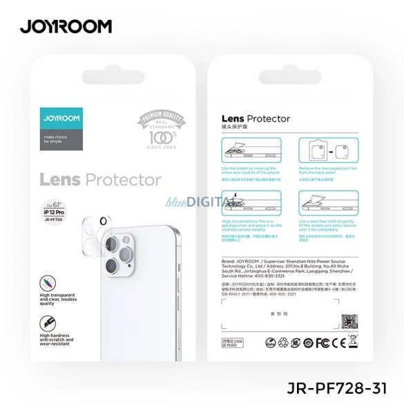 Apple iPhone 11 Pro/11 Pro Max Joyroom JR-PF075 3D Kameravédő Üvegfólia - Átlátszó