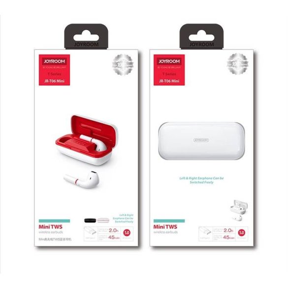 Joyroom JR-T06 Mini TWS Bluetooth 5.0 Headset - Fehér