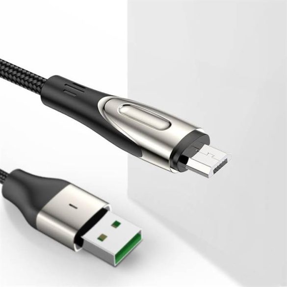 Joyroom S-M411 3A Micro USB 0.3M Adatkábel +1.2M USB Hosszabító - Fekete